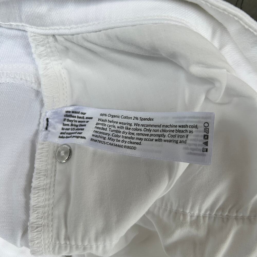 Eileen Fisher System White Jeans Slim Ankle Denim Size 12 - Picture 8 of 9